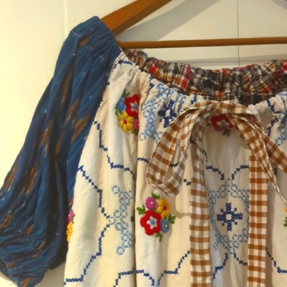 Dear Abigaêl Heirloom Rosa Top | Handmade Slow Fashion | OS (fits up to 3X/4X) - Picture 1 of 14